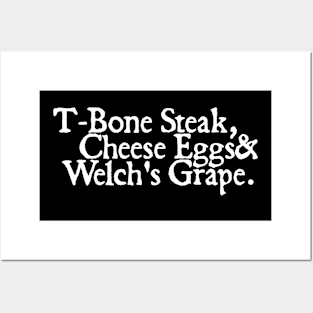 Guest Check - T-Bone Steak, Cheese Eggs, Welch's Grape Posters and Art